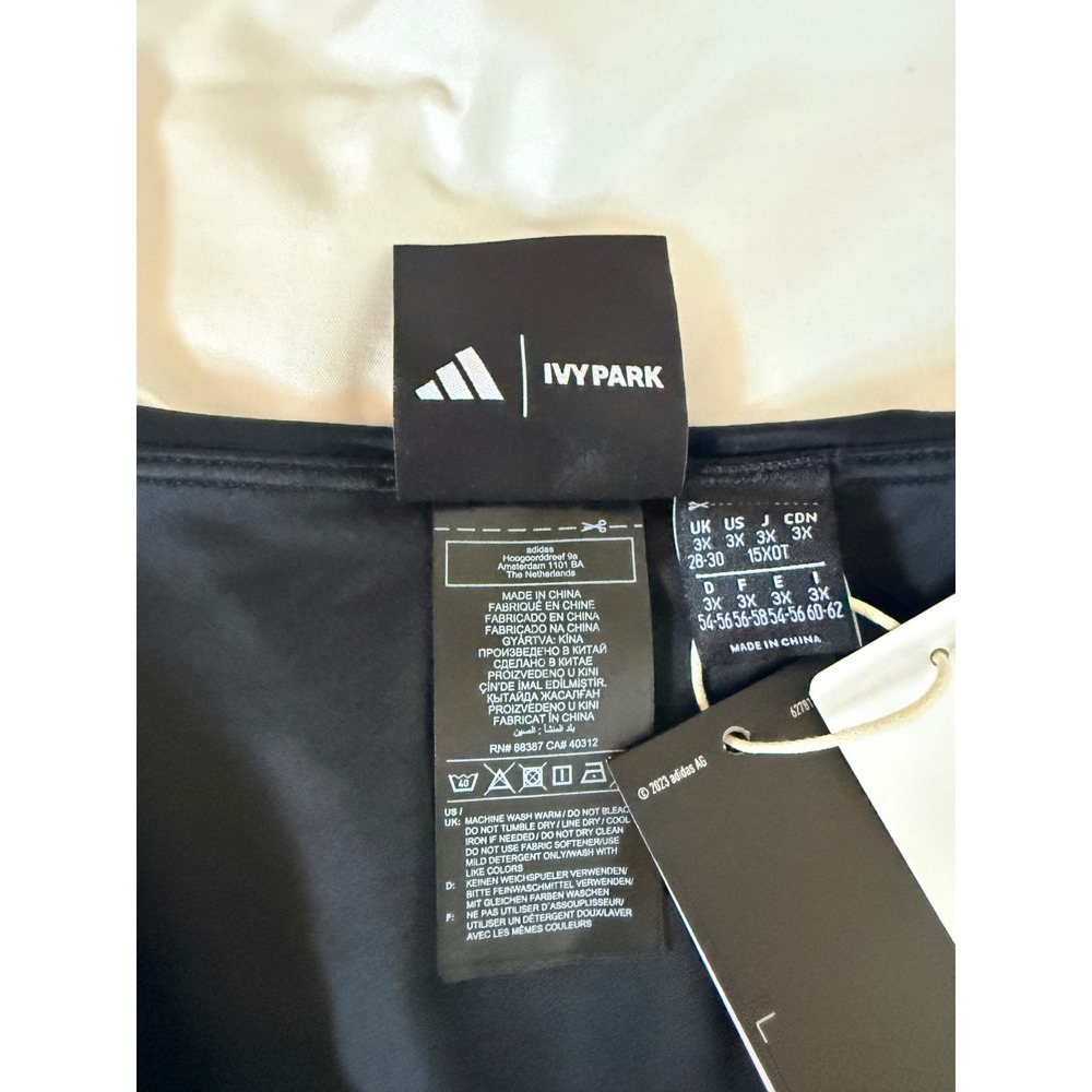Adidas Ivy Park Beyonce Black Biker Shorts Black High Rise 3X NWT - Picture 6 of 6